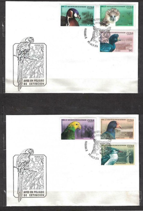 CUBA 2018 FAUNA PASARI FDC