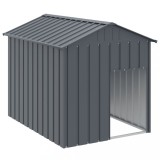 Cumpara ieftin Cusca caine cu acoperis antracit 117x153x123 cm otel galvanizat