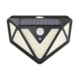 Lampa solara de perete Superfire, 33W LED, 166leduri, 3 moduri, incarcare solara si senzor de miscare