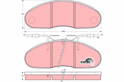 TRW GDB1077 COTEC set placute frana disc foto