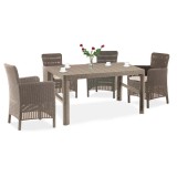 Cumpara ieftin Set mobilier de grădină Lyton 4+1, culoare cappuccino