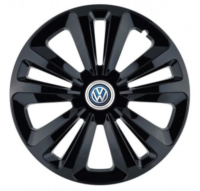 Set 4 capace roti pentru Volkswagen, model Terra Black, R16