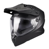 Cumpara ieftin Casca moto touring adventure MT Track SV Pure A1 negru mat, ECE 22.06, ochelari soare integrati, ERS, HIRP