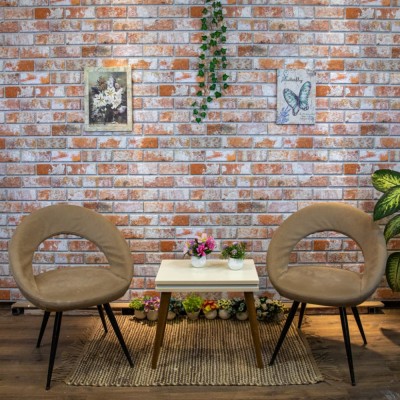 Panouri de perete 3D, model cărămidă, roșu, 10 buc., EPS foto