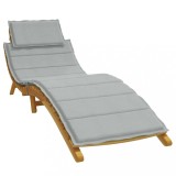 vidaXL Pernă de șezlong, melanj gri deschis, 186x58x4 cm textil 4002476