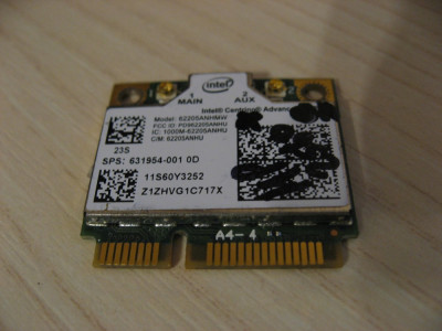 Placa wireless laptop HP ProBook 5330m, Intel Advanced-N 6205, 60Y3253 foto