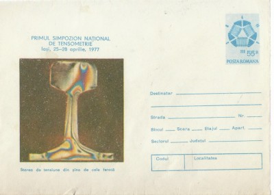 TSV - PLIC OMAGIAL PRIMUL SIMPOZION NATIONAL DE TENSOMETRIE IASI, 1977 foto