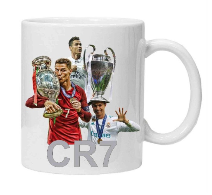 Cana alba personalizata &quot;Cristiano Ronaldo&quot;, INOVATIX&reg;. 330ml