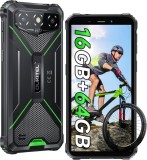 Cumpara ieftin Telefon Mobil Oukitel G3, Verde, 4G, Ecran Waterdrop HD+ de 6 , 16GB RAM(4GB + 12GB Extensibili), 64GB ROM, 13MP, Android 14, MT6762, Face ID, Buton P