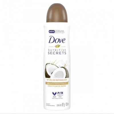 Deodorant antiperspirant spray, Dove, Nutritive Secrets, Cocos &amp;amp; Jasmine, 48 h, 150 ml foto