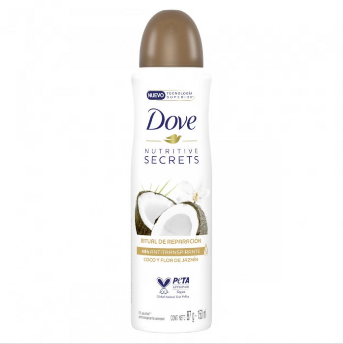 Deodorant antiperspirant spray, Dove, Nutritive Secrets, Cocos &amp; Jasmine, 48 h, 150 ml