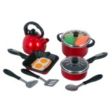 Set pentru bucatarie cu 2 oale , tigaie , Ceainic + legume , oua si ustensile de gatit , ATS