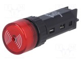 Semnalizator acustic ONPOW 80dB fără iluminare IP40 &Oslash;16mm max. 5mm