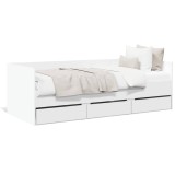 Cumpara ieftin Pat de zi cu sertare fara saltea, alb, 100x200 cm