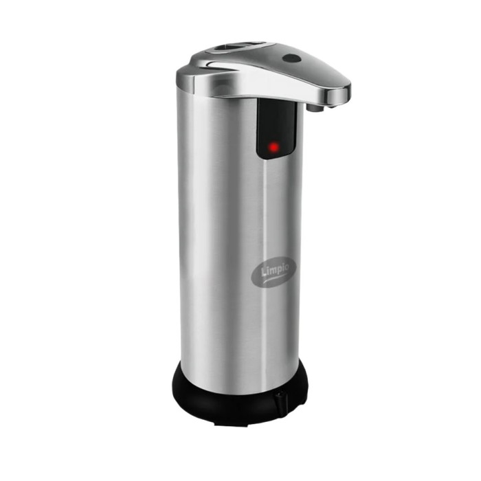Dozator cu senzor infrarosu pentru sapun lichid din inox 250 ml