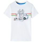 Tricou pentru copii, ecru, 104, vidaXL