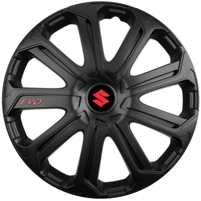 Set 4 Capace Roti Evo Negru R14, Pentru Suzuki foto