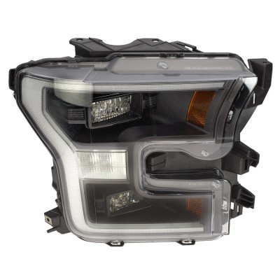 Far FORD F-SERIES, 2018- model F150, partea Dreapta, TYC, Tip=USA; LED; manual; negru; fara modul LED; LED foto