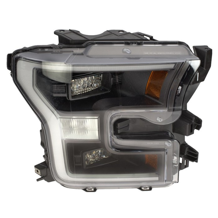 Far FORD F-SERIES, 2018- model F150, partea Dreapta, TYC, Tip=USA; LED; manual; negru; fara modul LED; LED
