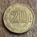 C50 - Moneda foarte veche - Mexic - 20 centavos - 1996