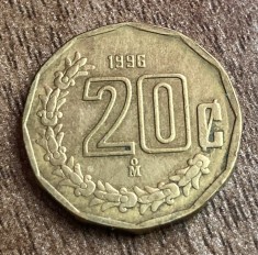 C50 - Moneda foarte veche - Mexic - 20 centavos - 1996