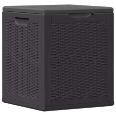 vidaXL Cutie de depozitare pentru grădină, negru, 90L, PP ratan