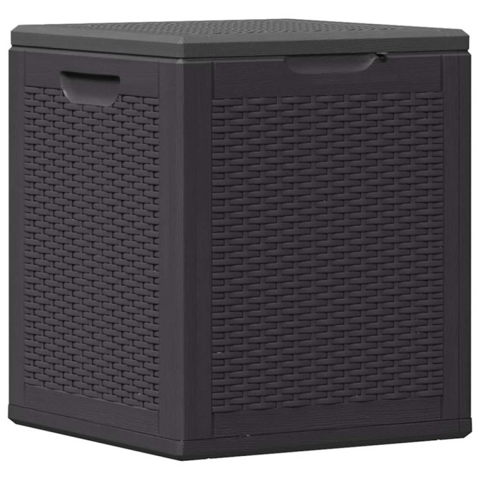 Cutie de depozitare pentru gradina, negru, 90L, PP ratan