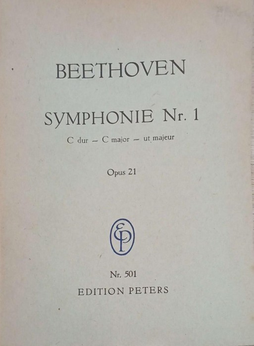 Symphonie Nr. 1. C dur - C major - ut majeur. Opus 21 - Beethoven