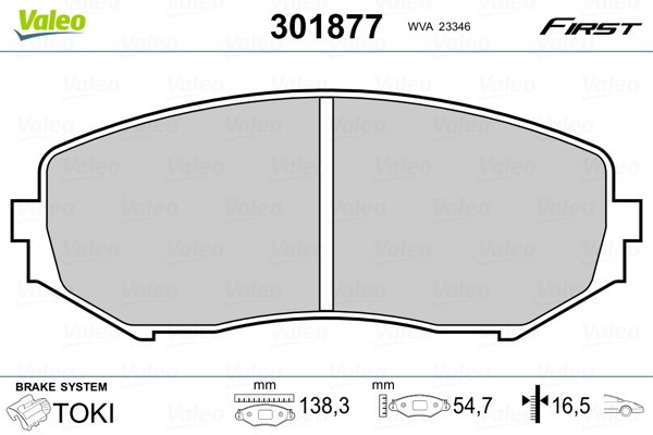 VALEO 301877 FIRST set placute frana,frana disc