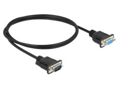 Cablu DELOCK D-Sub 9 pini 1m negru soclu-mufă PVC 86615
