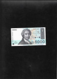 Rar! Croatia 5000 5.000 dinari dinara 1992 seria5991320 unc