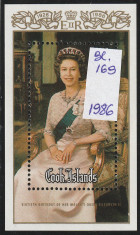 Cook Islands 1986-Regi,Regina Elizabeth II-a,Jubileu 60,Colita dant,Mi.Bl.169 foto