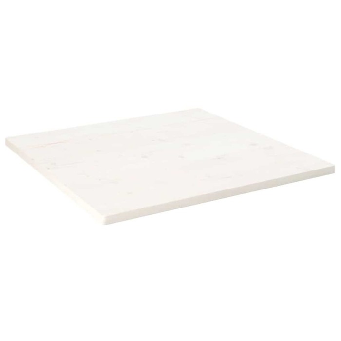 vidaXL Blat de masă, alb, 90x90x2,5 cm, lemn masiv de pin, pătrat