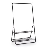 Stender cu suport dublu de pantofi HM WU29, 93x57x166 cm, negru