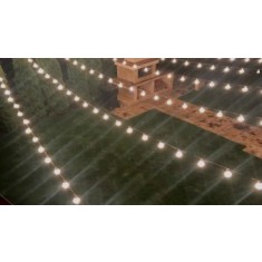 Ghirlanda Luminoasa de Exterior, lungime 1 m, cu 4 Led/m, Glob Transparent