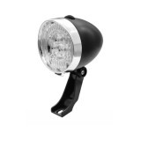 Far bicicleta retro baterii 70 mm 3 led negru, Pegas