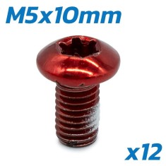 Șuruburi M5X10 pentru disc de fr&acirc;nă 12 buc rosu