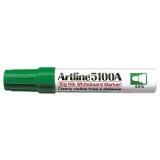 Marker pentru tabla de scris ARTLINE 5100A, corp metalic, varf rotund 5. 0mm - verde