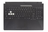 Carcasa superioara cu tastatura palmrest Laptop Gaming, Asus, TUF F15 FX506L, FX506LU, 90NR03L1-R32US0, 90NR03L1-R32UI0, 3BBKXTAJN10, FA506IV-1A , ilu