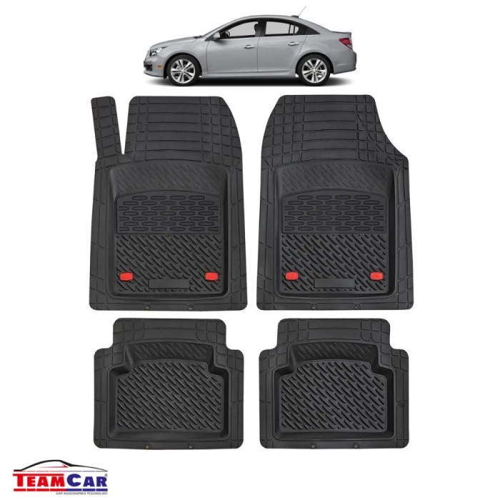Covorase Auto TeamCar&reg; Tip Tavita Compatibile Chevrolet Cruze J300 (2008&ndash;2016) Negru Material Rezistent