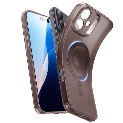 Husa iPhone 16 Plus ESR Zero HaloLock, maro foto