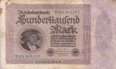 GERMANIA 100.000 marci 1923 VF!!! foto