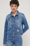 Cumpara ieftin Tommy Jeans geacă din denim femei, de tranziție, DW0DW17653