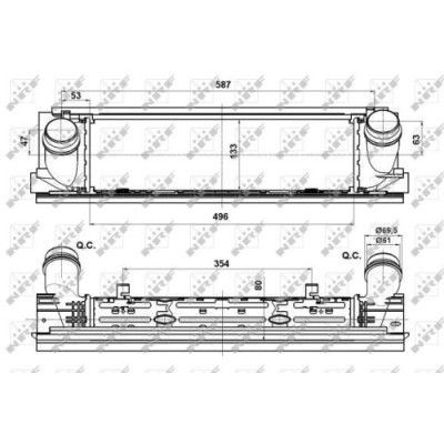 Radiator intercooler Nrf 30482 foto