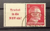 Germania Nazistă / Deutsches Reich 1941 "Hitler" (12 Rpf Roșu-Carmin) Text "Tretet in die NSV ein!" Ștampilată "WEIMAR" - CKL2