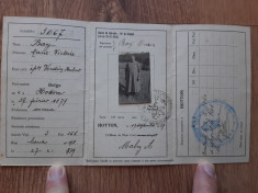 Carte de identitate Belgia buletin vechi 1939 regat WW2 foto
