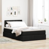 Cumpara ieftin Pat cu LED si saltea Negru 120 x 200 cm Tesatura
