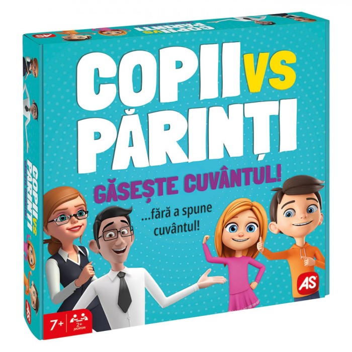 Joc de Societate AS, Copii vs Părinți, Multicolor, V&acirc;rstă Recomandată 7+ Ani, 2+ Jucători