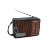 Radio Vintage CMiK MK-607B, 4 Benzi AM/FM/SW1-2, Portabil, Design Clasic, Imitatie Lemn
