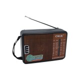 Radio Vintage CMiK MK-607B, 4 Benzi AM/FM/SW1-2, Portabil, Design Clasic, Imitatie Lemn